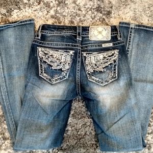 🌿Size 23 Miss Me Bling Angel Jeans